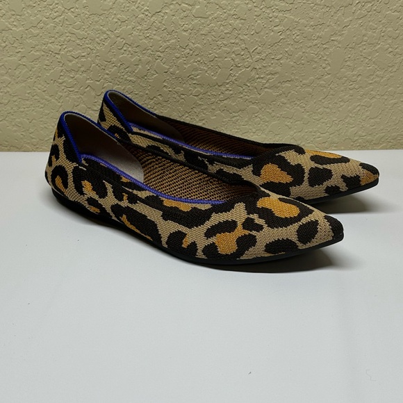 Rothy’s Cheetah Print Flats Comfort Shoes 6.5 - Picture 3 of 13